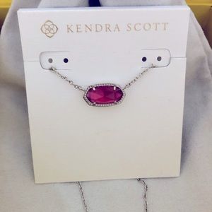 Kendra Scott Elisa Necklace with Berry Illusion Stone for October